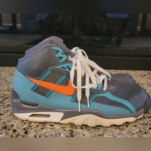Nike Air Trainer SC High Miami Dolphins 2012 Gray/Orange Trq 302346-080, Size 10